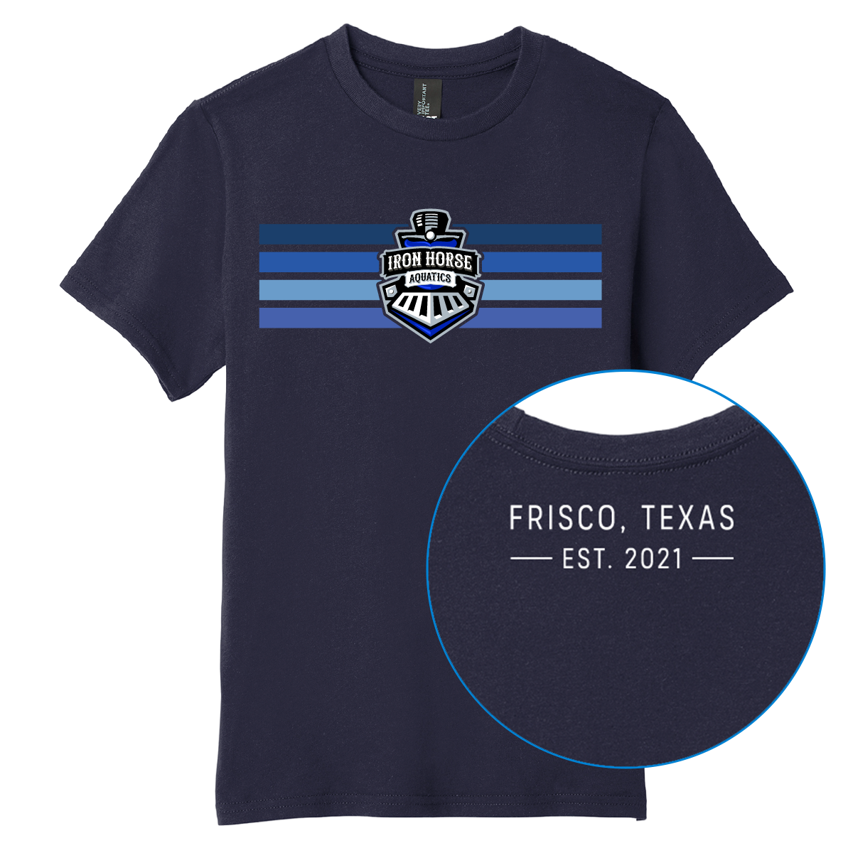Iron Horse Aquatics '26 - Youth Stripe Logo Tee
