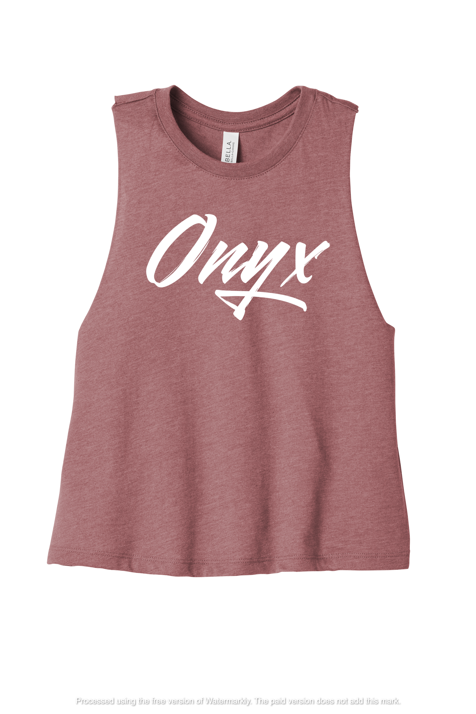 Onyx - Bella Canvas Cropped Racerback Tank Top