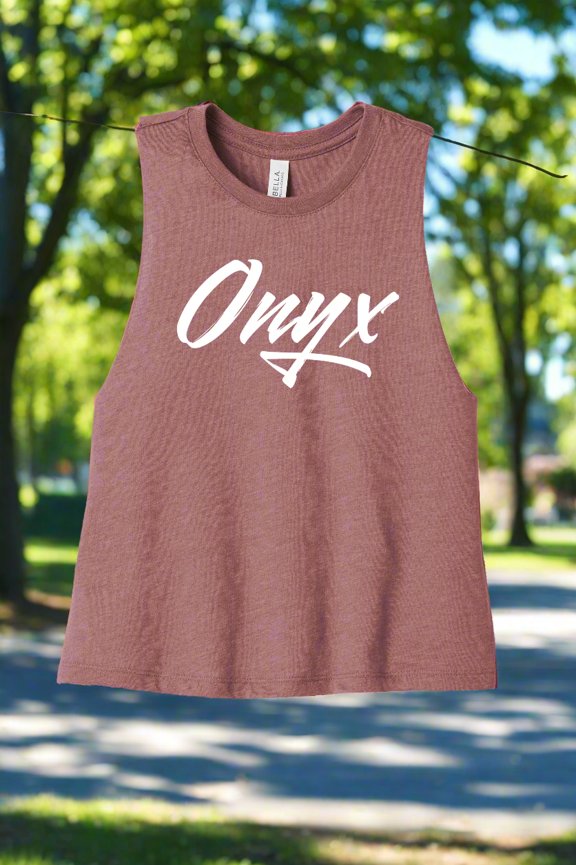 Onyx - Bella Canvas Cropped Racerback Tank Top