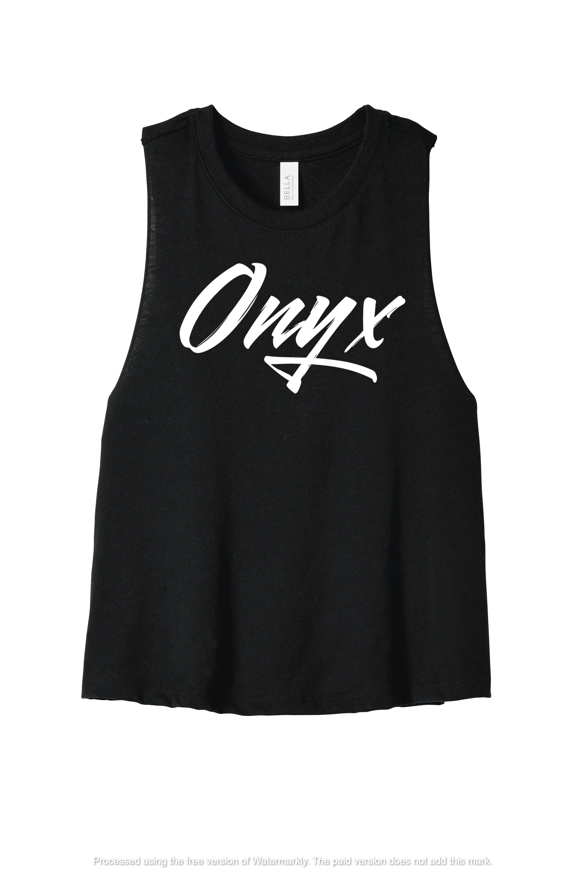 Onyx - Bella Canvas Cropped Racerback Tank Top
