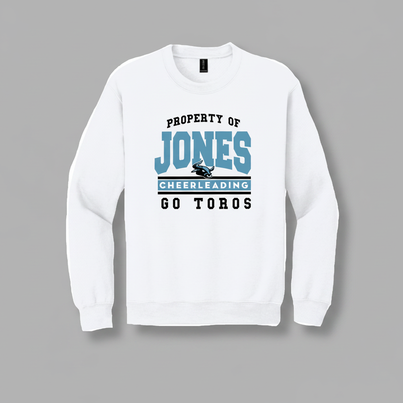 MJMS Cheer '26 - White Crewneck Sweatshirt