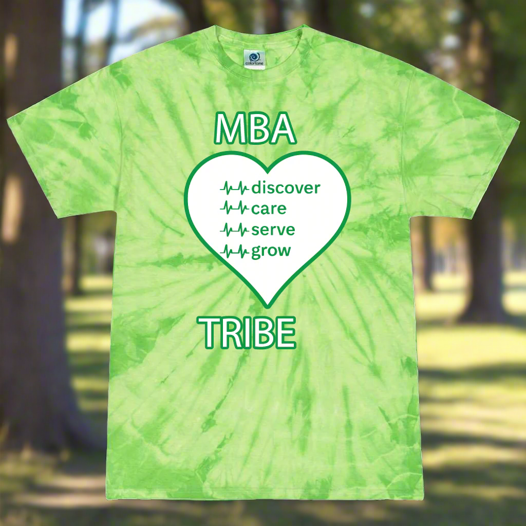 MBA Spirit - Green Tie Dye Adult Shirt