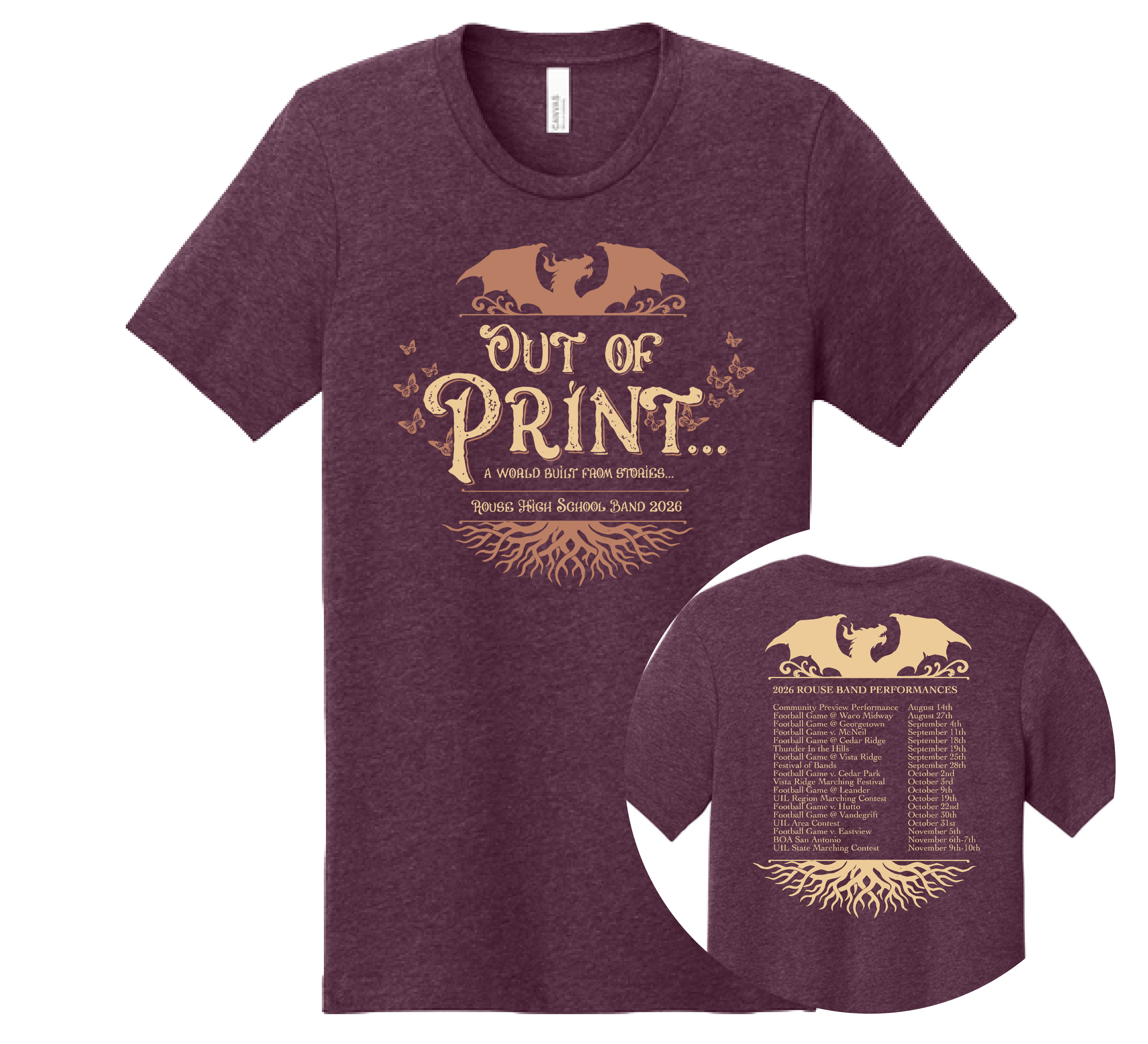 RHS Band - 2026 "Out of Print" Show Shirt
