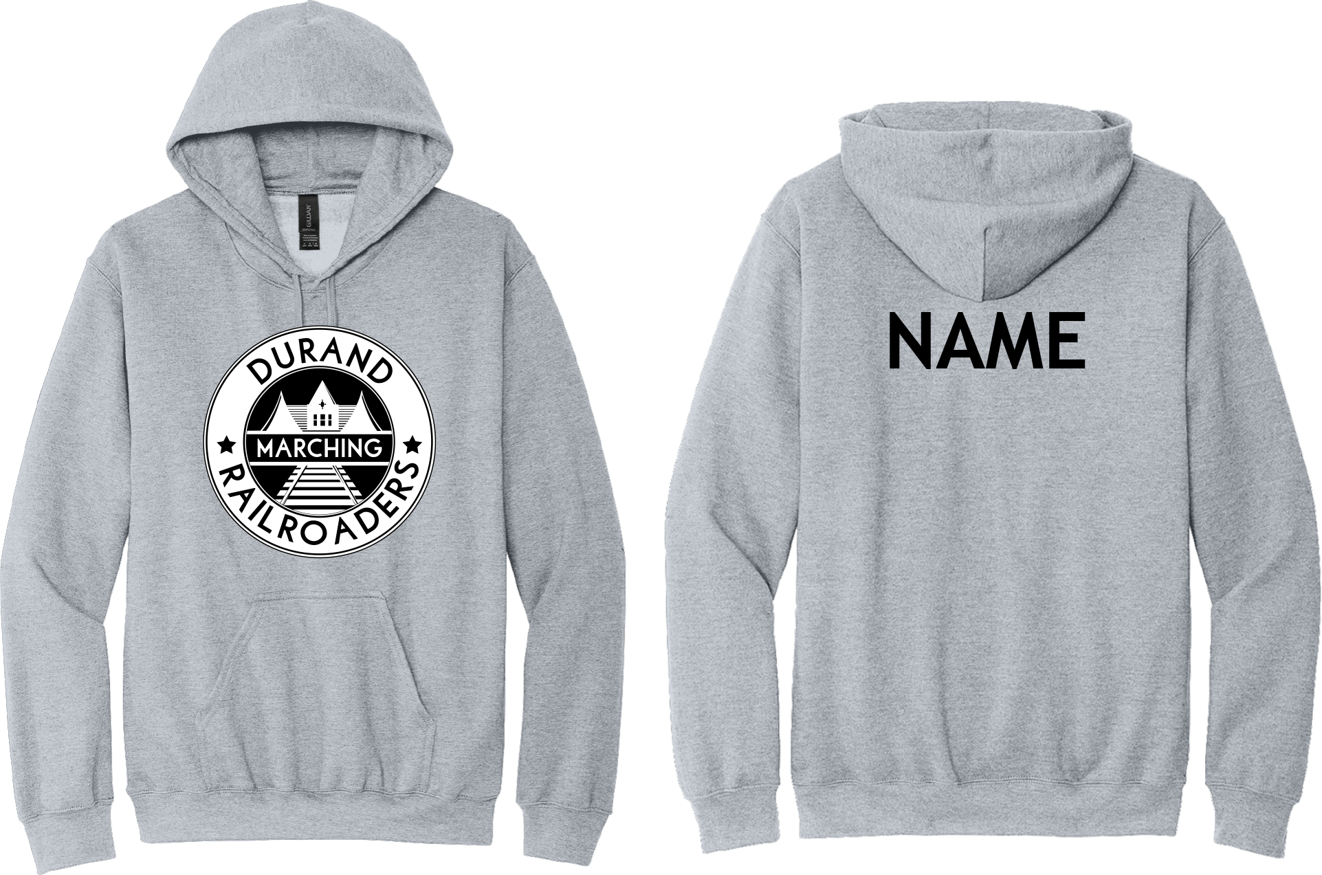 DMR Gildan Softstyle Midweight Pullover Hooded Sweatshirt with DTF Logos