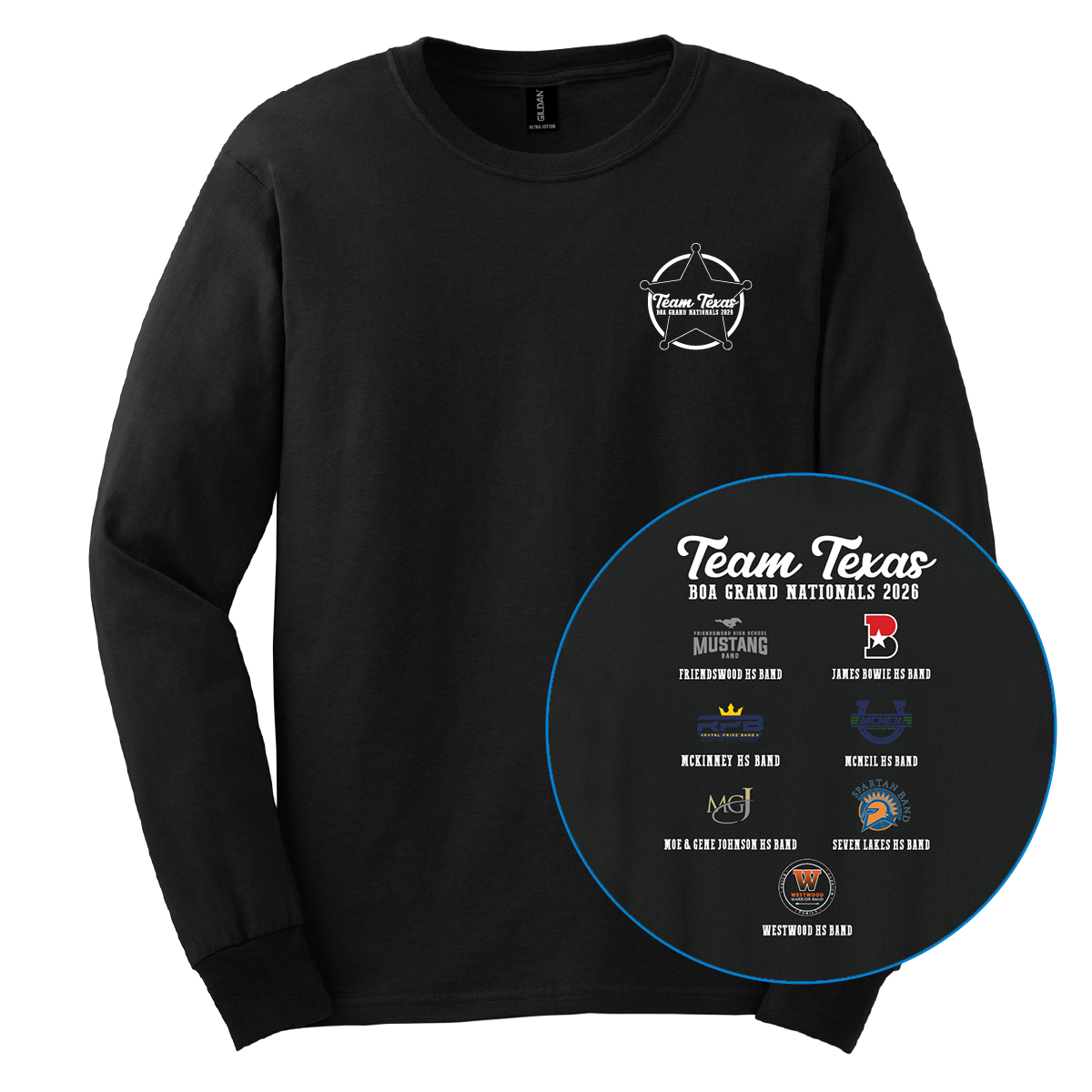 Team Texas 2026 Long Sleeve Version 2 Black