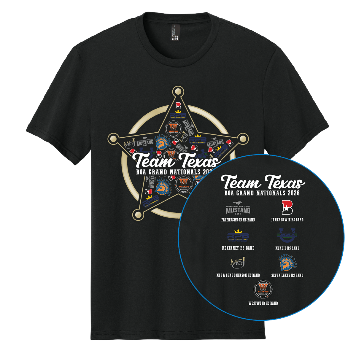 Team Texas 2026 T-shirt Version 1 Black