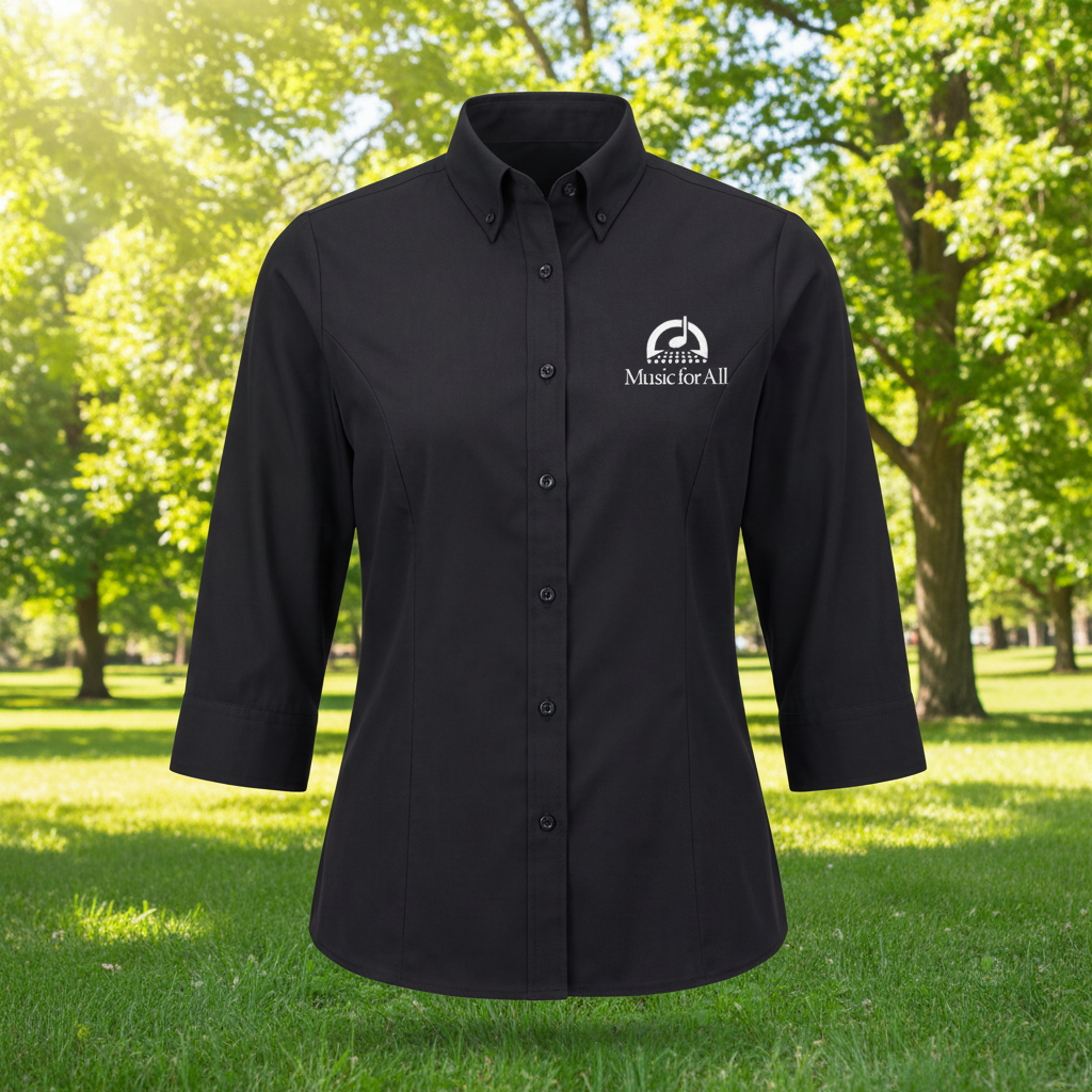 Music for All '26 - Women's 3/4 Sleeve Button Down