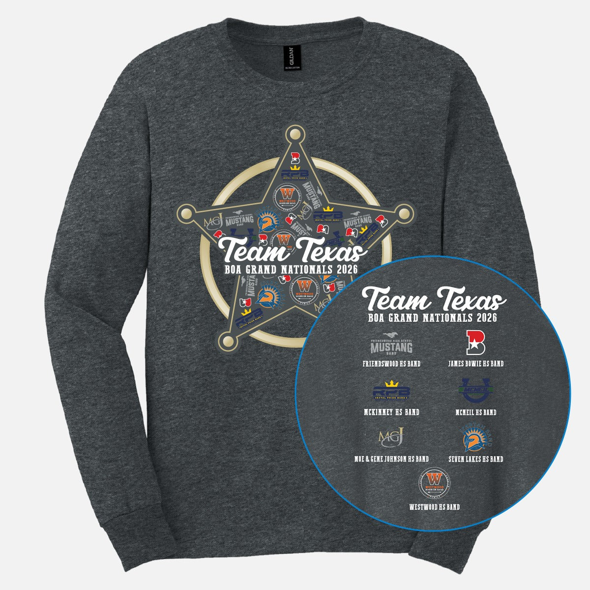 Team Texas 2026 Long Sleeve Version 1 Dark Heather