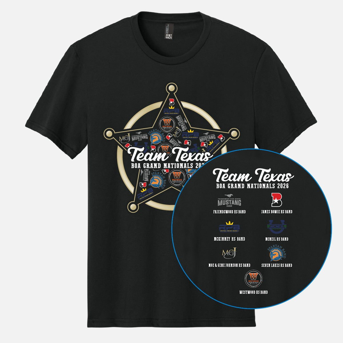 Team Texas 2026 T-shirt Version 1 Black