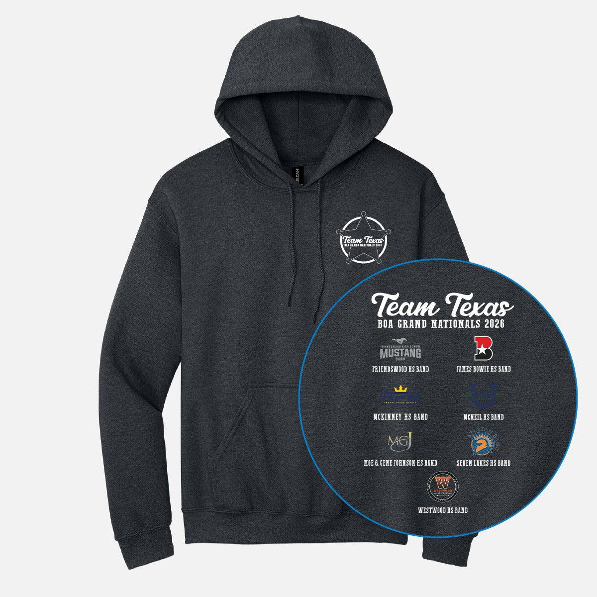 Team Texas 2026 Hoodie Version 2 Dark Heather