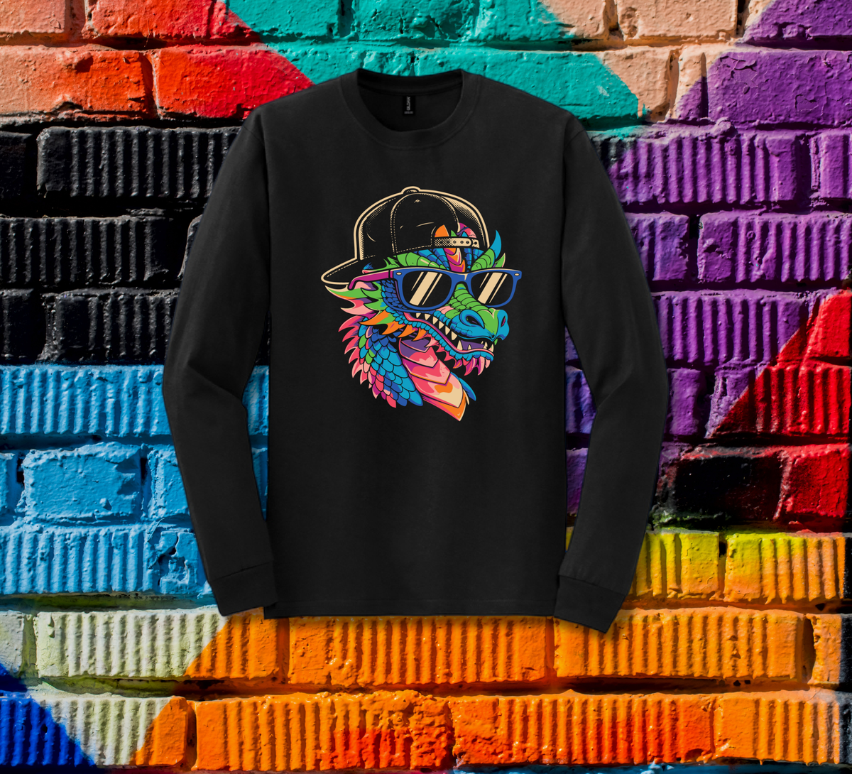 Dooley Elementary '26 - Rainbow Dragon Adult Long Sleeve