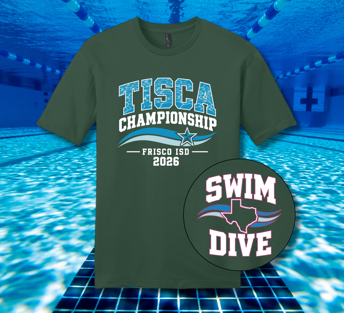 Frisco ISD Swim '26 - Forest Green Tee