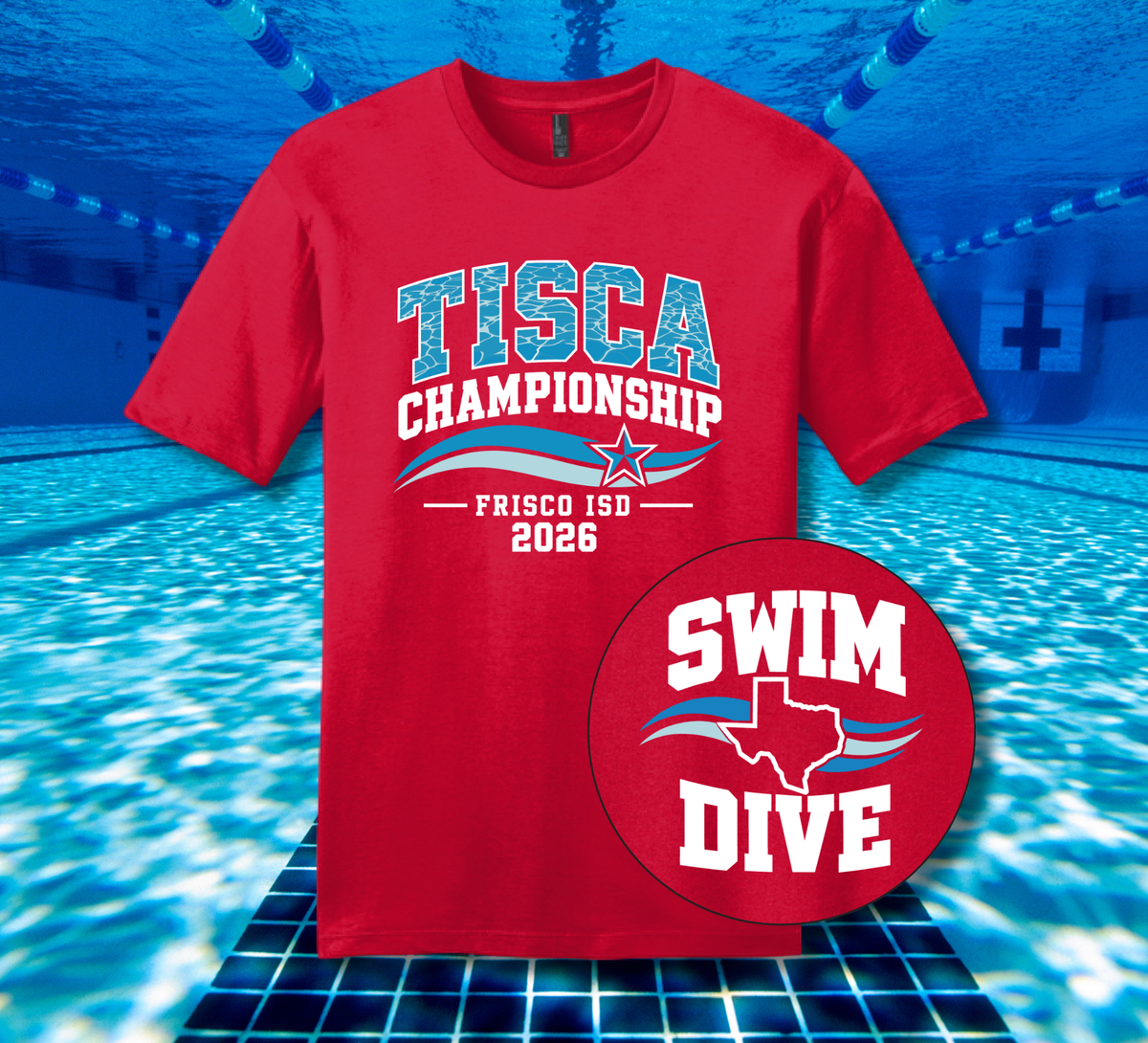 Frisco ISD Swim '26 - Red Tee