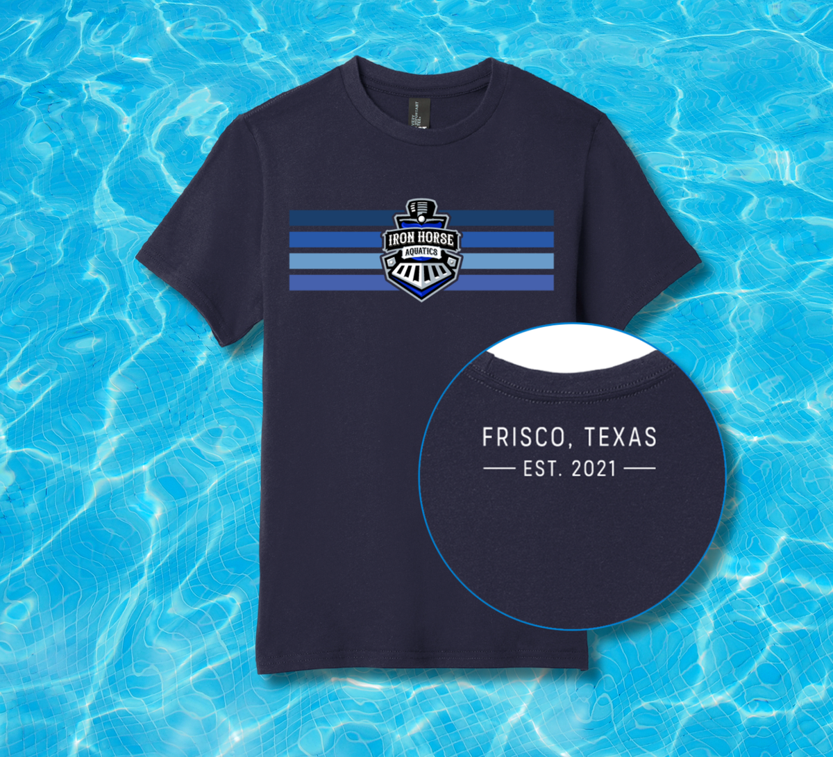 Iron Horse Aquatics '26 - Youth Stripe Logo Tee