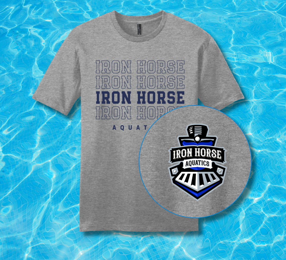 Iron Horse Aquatics '26 - Adult Stacked Logo Tee