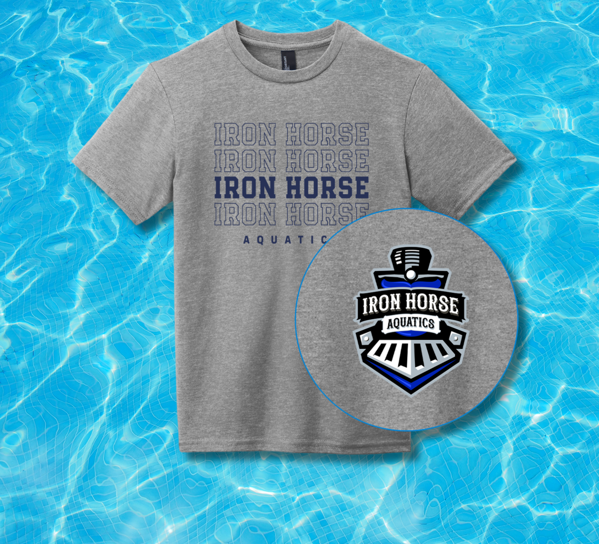 Iron Horse Aquatics '26 - Youth Stacked Logo Tee