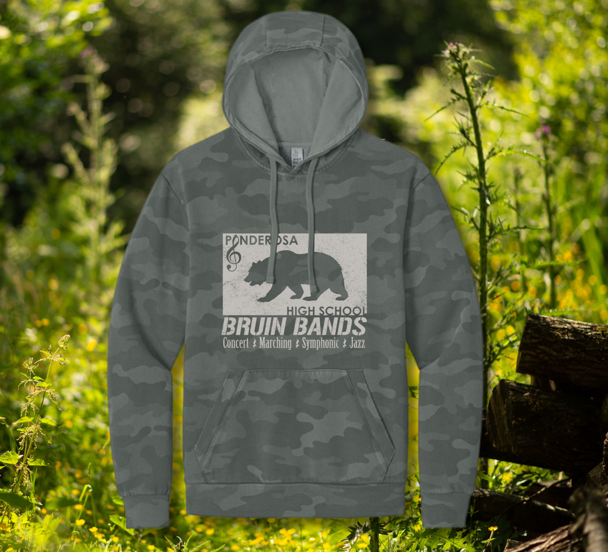 Ponderosa HS Band '26 - Camo Hoodie