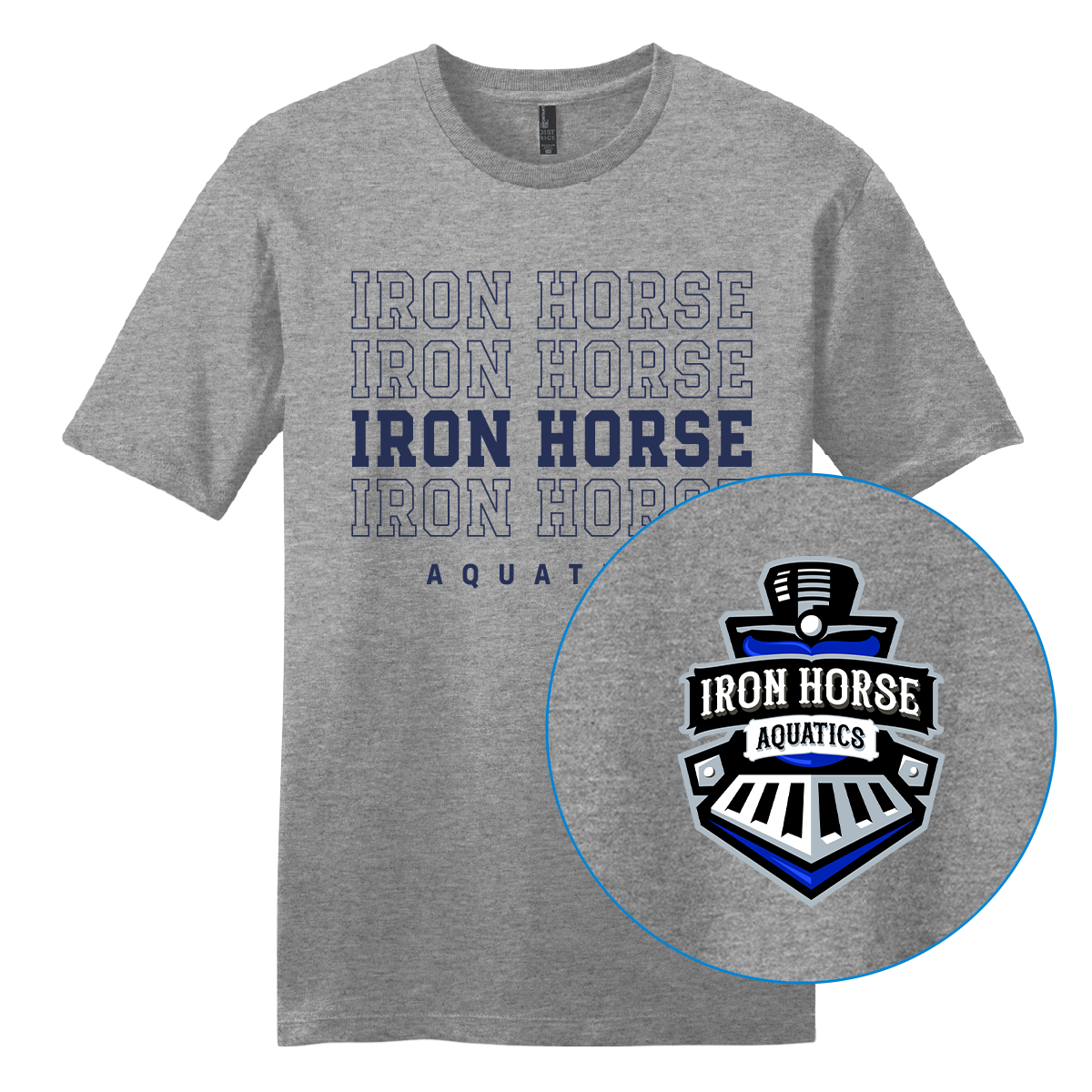 Iron Horse Aquatics '26 - Adult Stacked Logo Tee