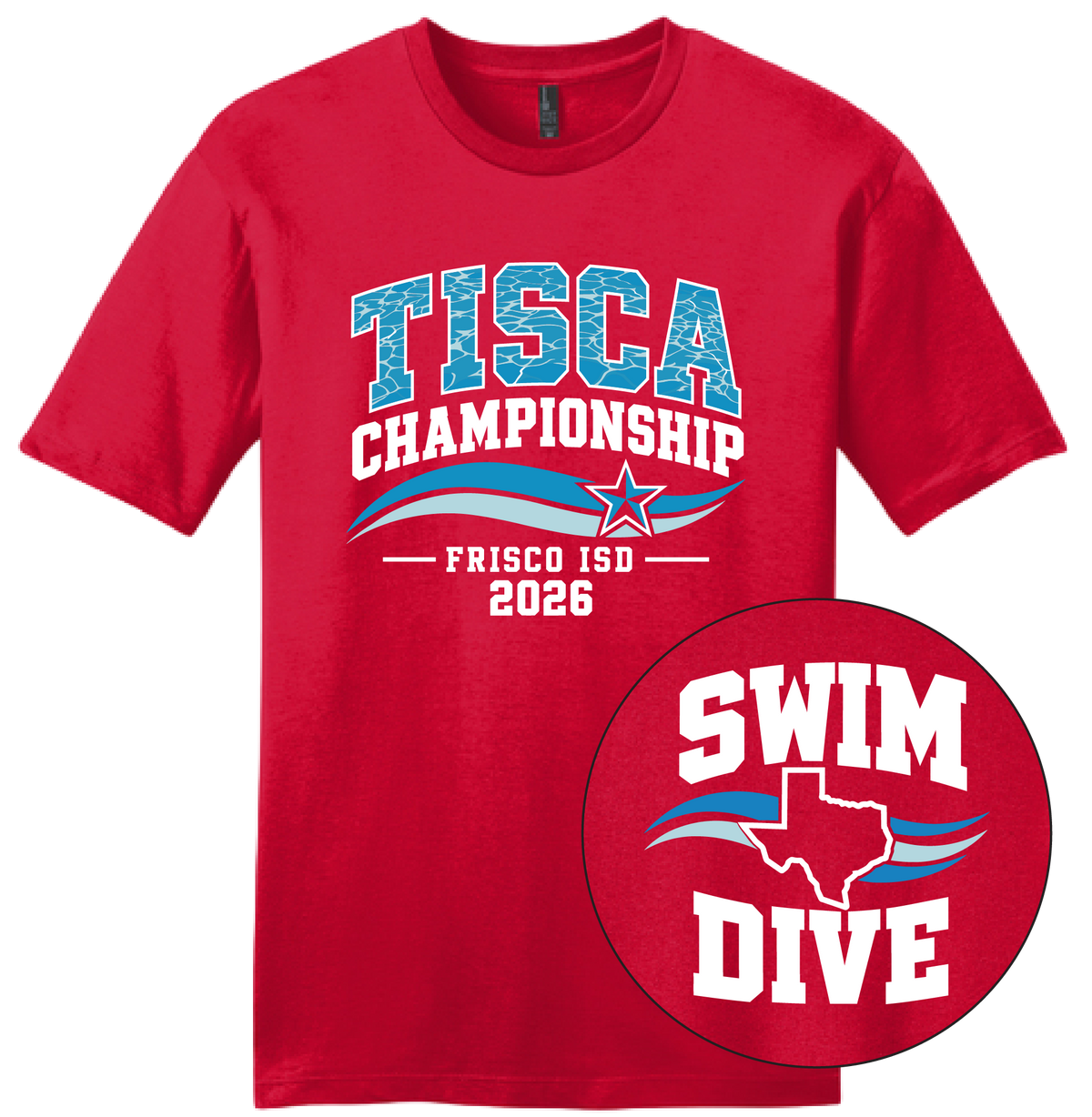 Frisco ISD Swim '26 - Red Tee