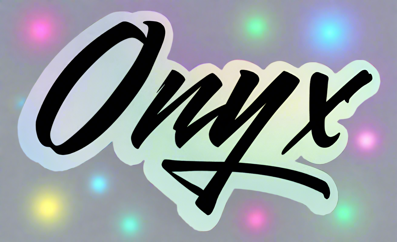 Onyx - Holographic/Glitter Sticker