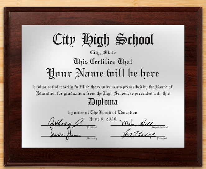 2025 SGP Senior 2025 Graduation Plaque