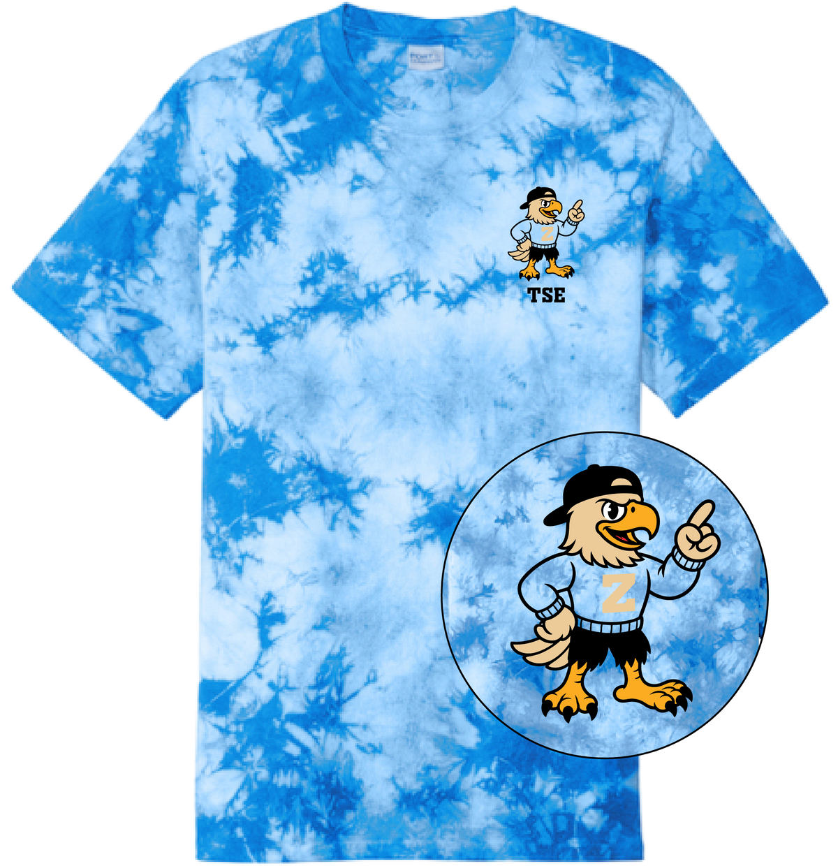 Trailside Spiritwear '26 - Eagle Pocket Crystal Tie-Dye Tee