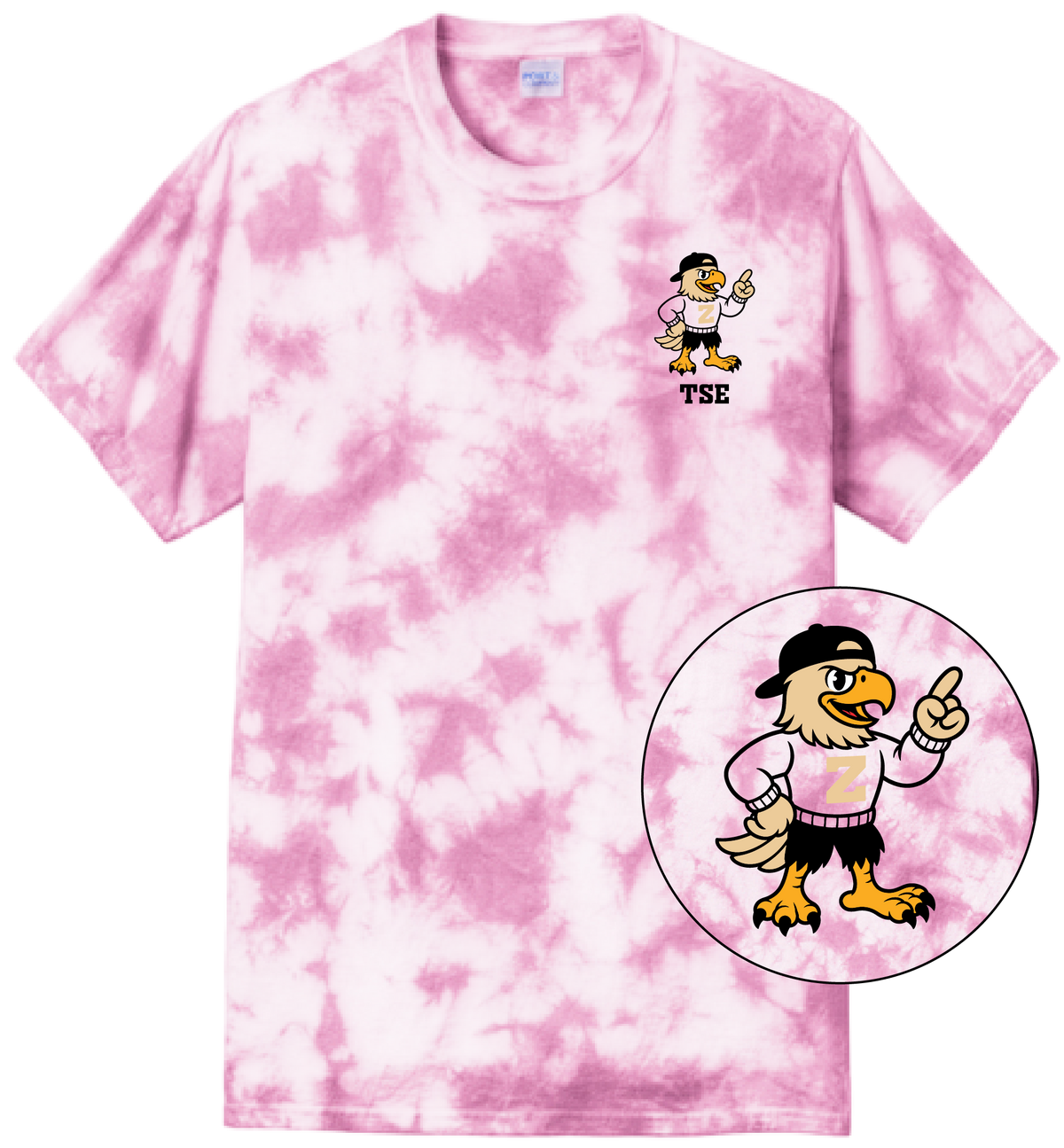 Trailside Spiritwear '26 - Eagle Pocket Crystal Tie-Dye Tee