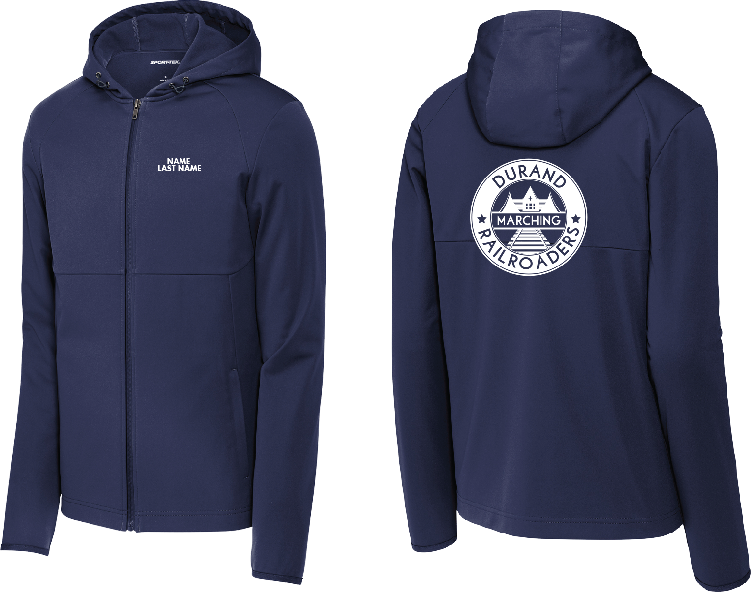 DMR Sport-Tek Hooded Soft Shell Jacket with Embroidered Logo