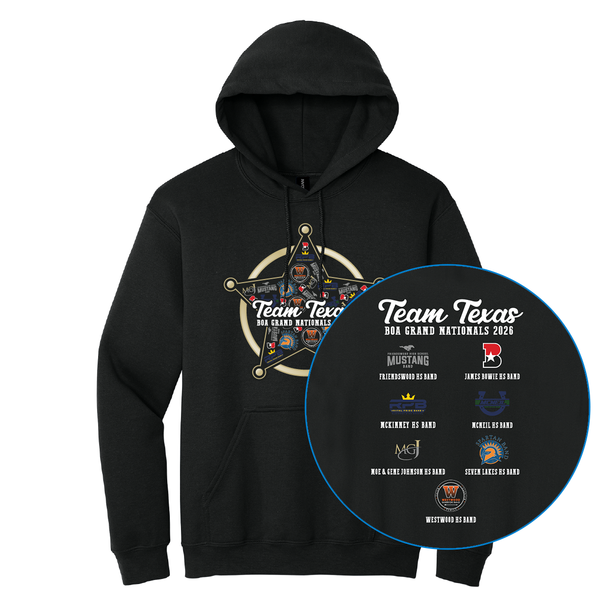 Team Texas 2026 Hoodie Version 1 Black