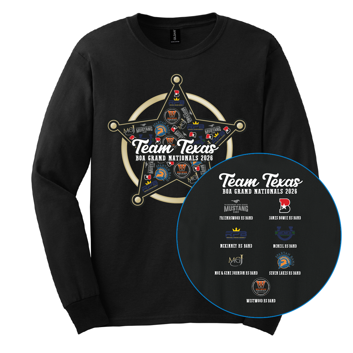 Team Texas 2026 Long Sleeve Version 1 Black