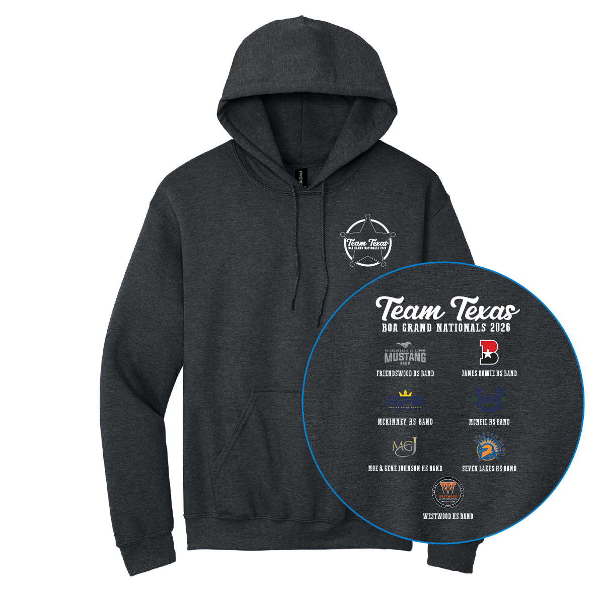 Team Texas 2026 Hoodie Version 2 Dark Heather