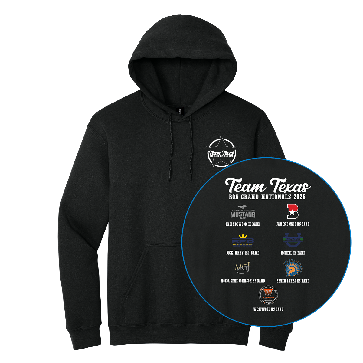 Team Texas 2026 Hoodie Version 2 Black