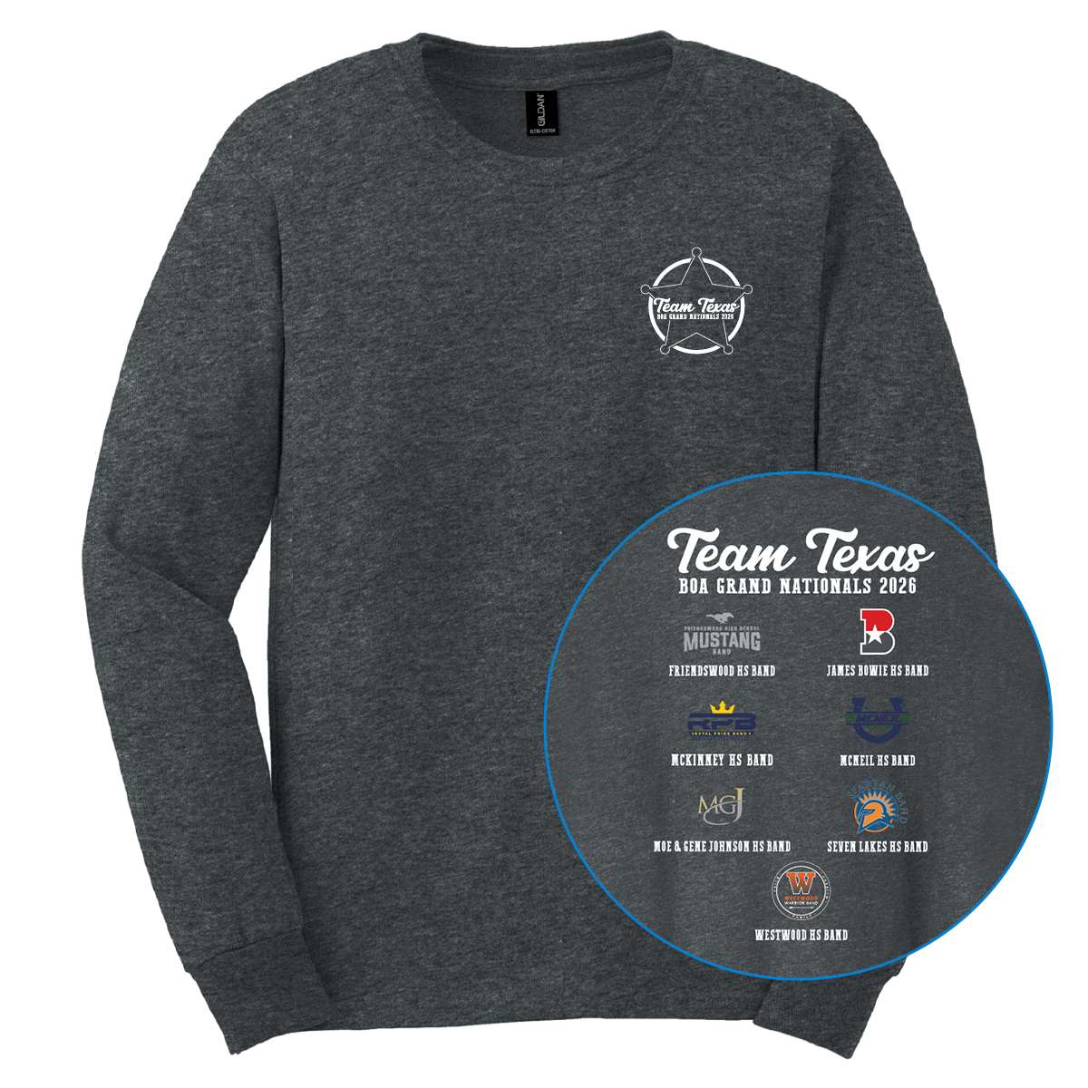 Team Texas 2026 Long Sleeve Version 2 Dark Heather