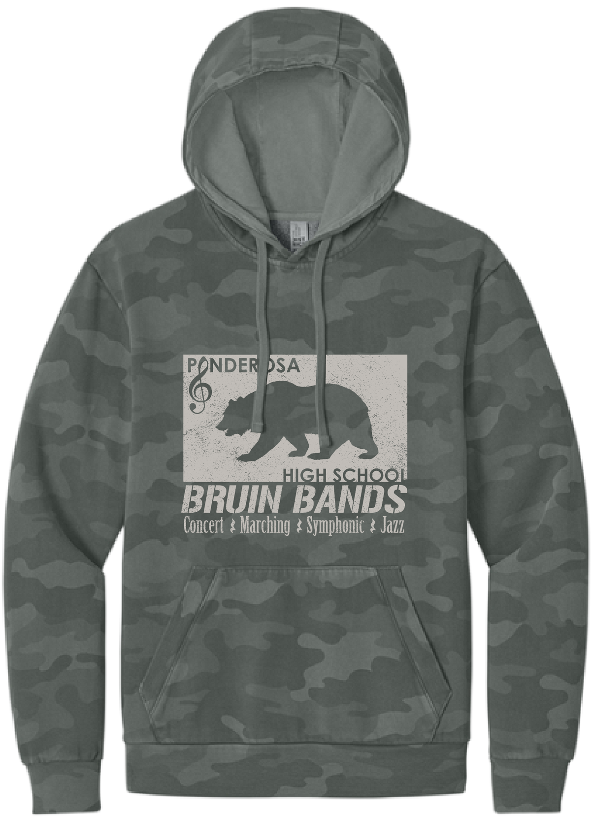 Ponderosa HS Band '26 - Camo Hoodie