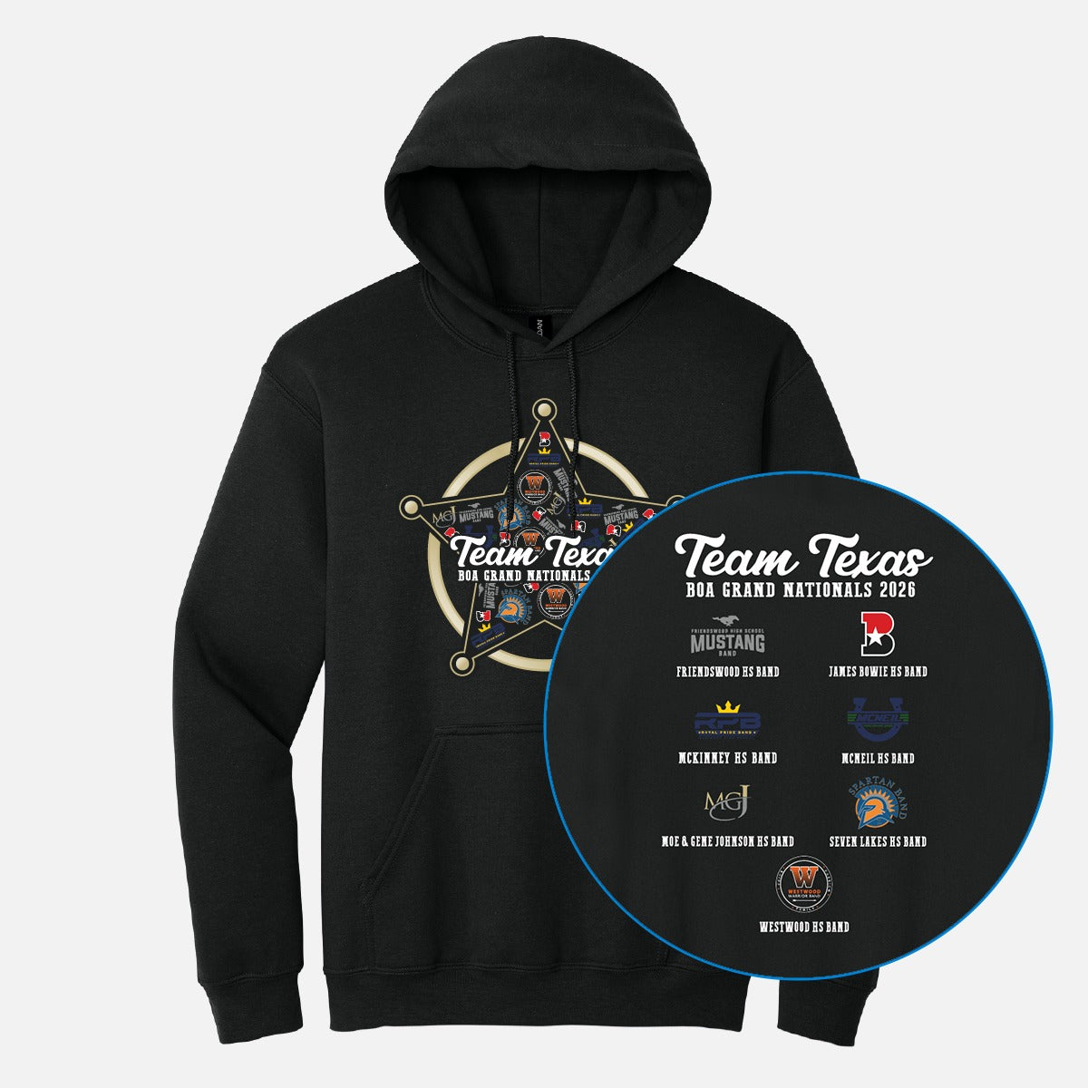 Team Texas 2026 Hoodie Version 1 Black