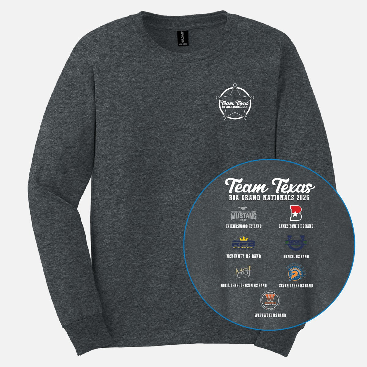 Team Texas 2026 Long Sleeve Version 2 Dark Heather